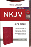NKJV Gift Bible - Cinnamon Leathersoft Comfort Print