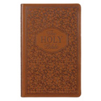 KJV Giant Print Bible - Tan Floral