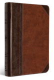 English Standard (ESV) Large Print Compact Bible - Brown/Walnut