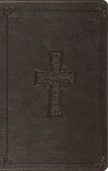 ESV Value Thinline Bible - TruTone Charcoal Cross Design