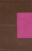 King James Version (KJV) Ultrathin Reference Brown/Pink Flap Bible - Thumb Indexed