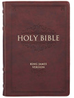 Large Print Thinline KJV Bible - Burgundy Thumb Index