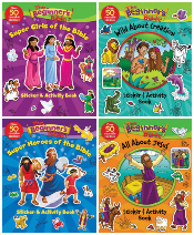 Beginner's Bible Sticker and Activity Book Set of 4