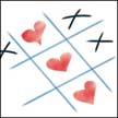 Tic Tac Toe Hearts Card with CD