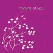 Thinking of You Purple Flowers Card with CD