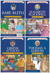 Pack of 4 Childhood of Famous Americans Non-Returnable Mark