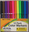 Color Markers Pack of 12