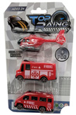 Fire Rescue Vehicles Pack of 3