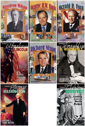 Pack of 8 - History of 8 U.S. Presidents for Ages 8-14