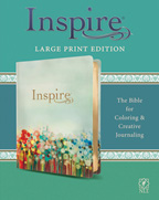 Inspire NLT Bible - Large Print Edition Flower Softcover