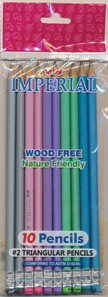 Pack of 10 Pencils - #2 Triangular Pre-Sharpened Imperial