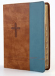 Barbour Simplified KJV Bible Large Print Rust/Stone Cross
