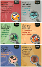 Uncover & Discover Land Vehicles - English/Spanish Bilingual - Set of 6