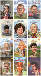 Famous Americans - Set of 68 Who Was? Paperback Biographies